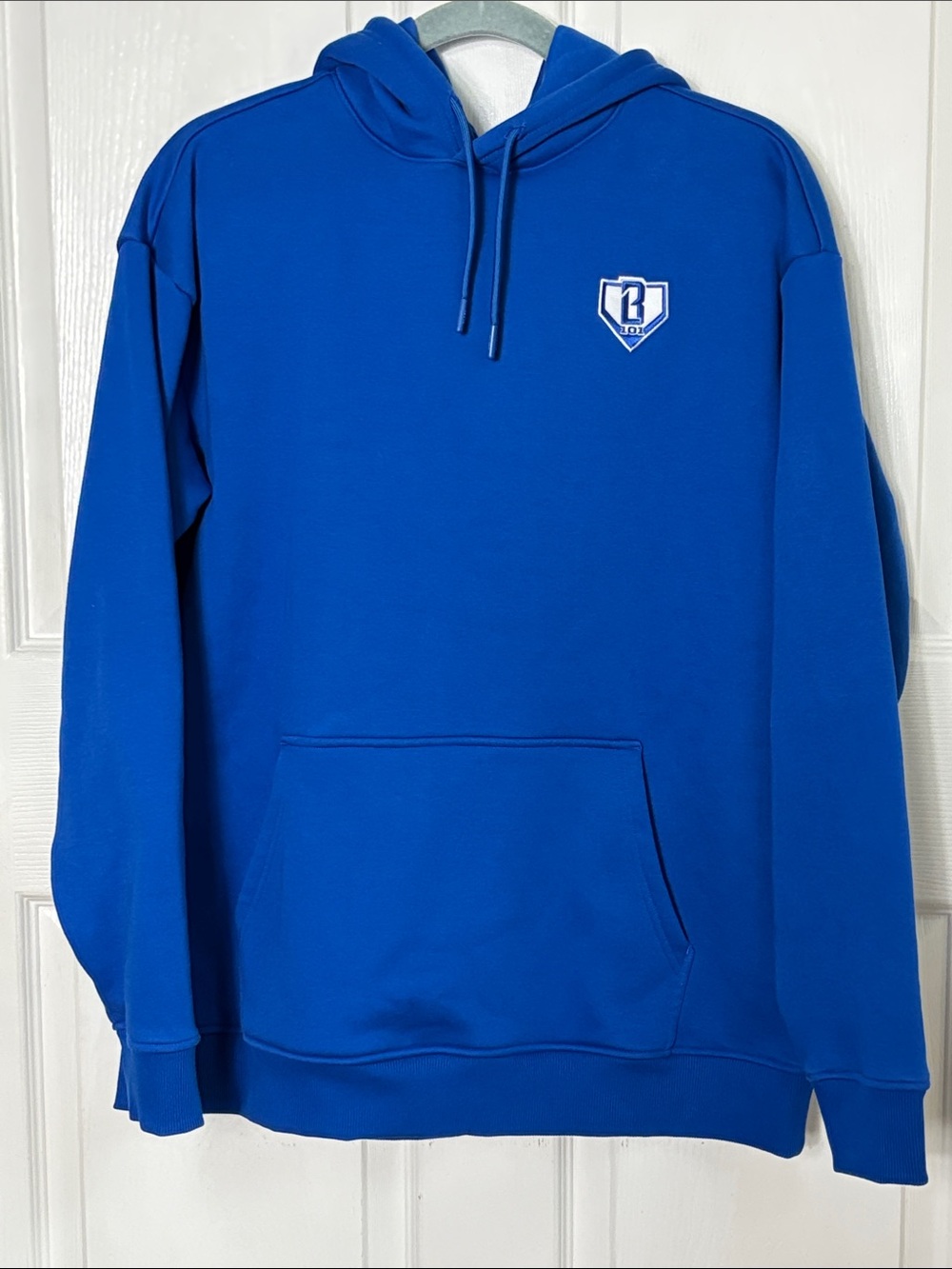 Baseball Lifestyle 101 apparel Blue hoodie embroidered logo size Medium cotton